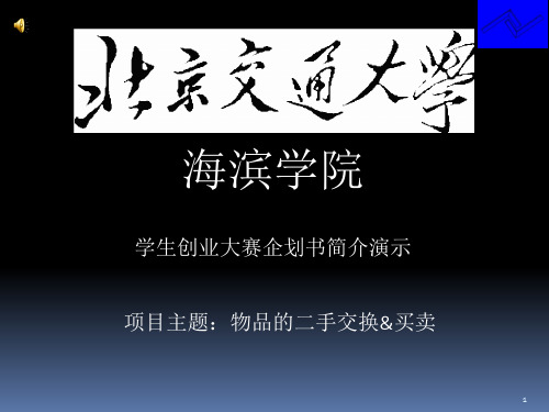 创业大赛讲演ppt课件