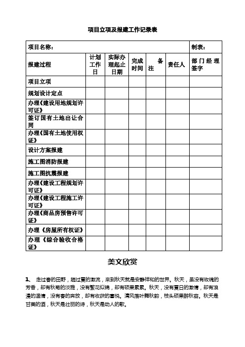 项目立项及报批工作程序(表格).doc