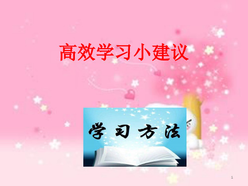 主题班会课件 高二年级第二学期18班  高效学习小议(共15张)