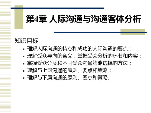 第4章 人际沟通与沟通客体分析