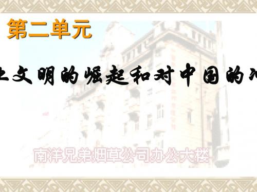高三历史一轮复习课件：必修2第二单元工业文明的崛起和对中国的冲击1