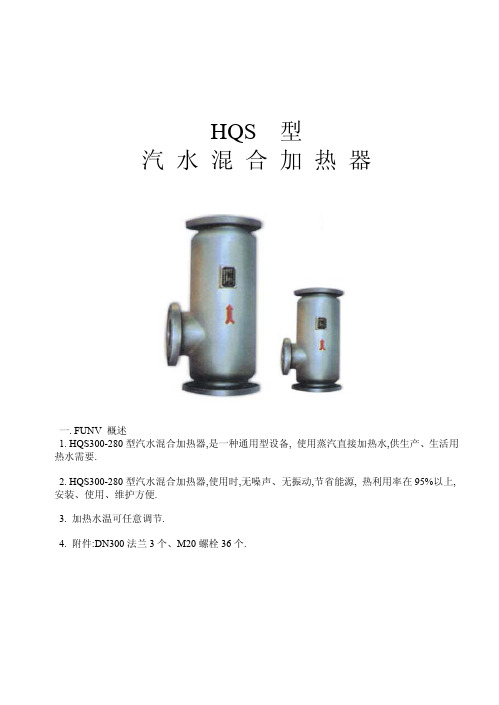 FUNV HQS汽水混合加热器