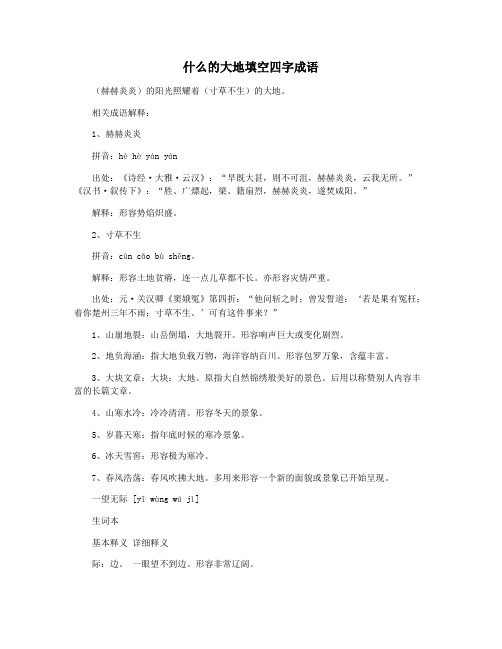 什么的大地填空四字成语