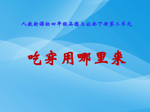 吃穿用哪里来2课件优质课件PPT