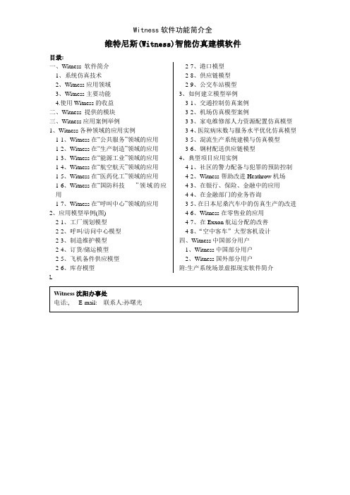 Witness软件功能简介全