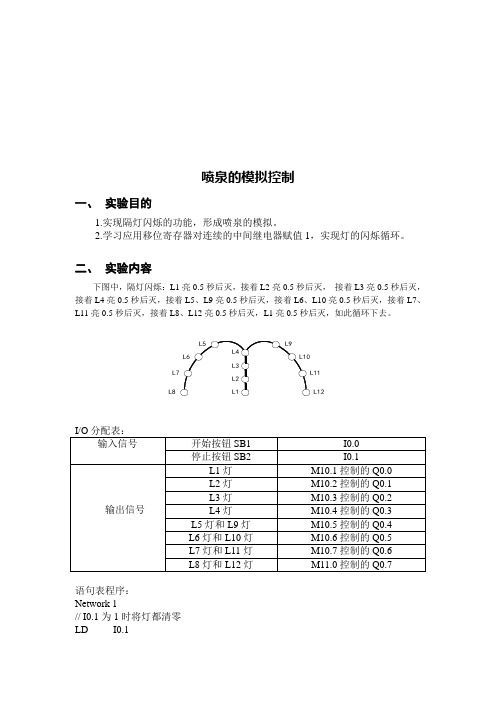 喷泉模拟控制