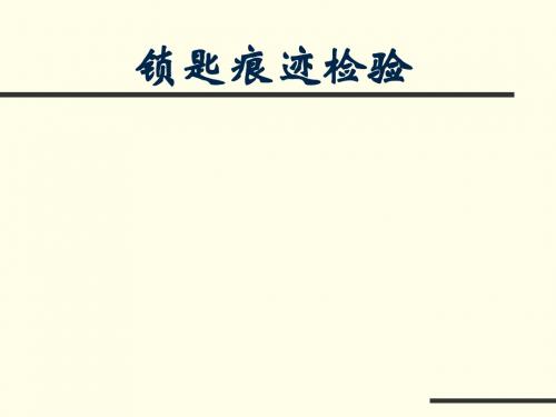 犯罪现场中开锁及破坏锁方法与锁匙痕迹检验