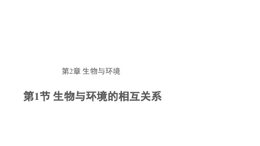 浙教版科学九年级下册2.1 生物和环境的相互关系 示范课件(共36张PPT)
