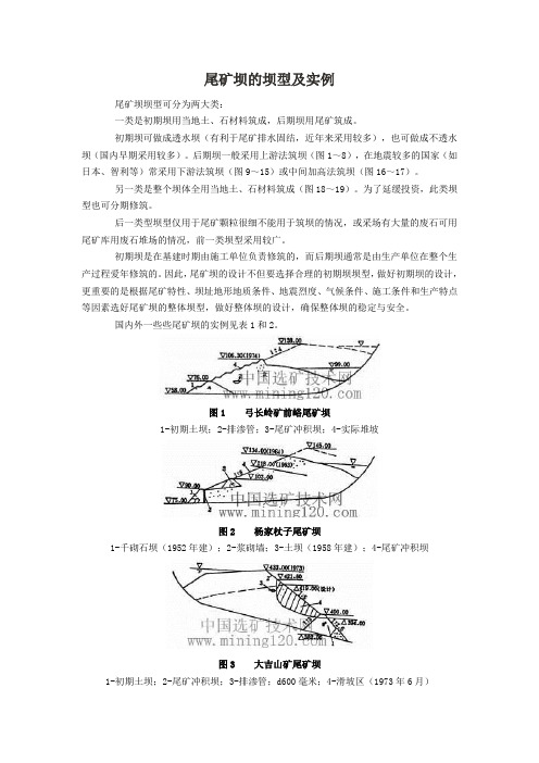 尾矿坝的坝型及实例