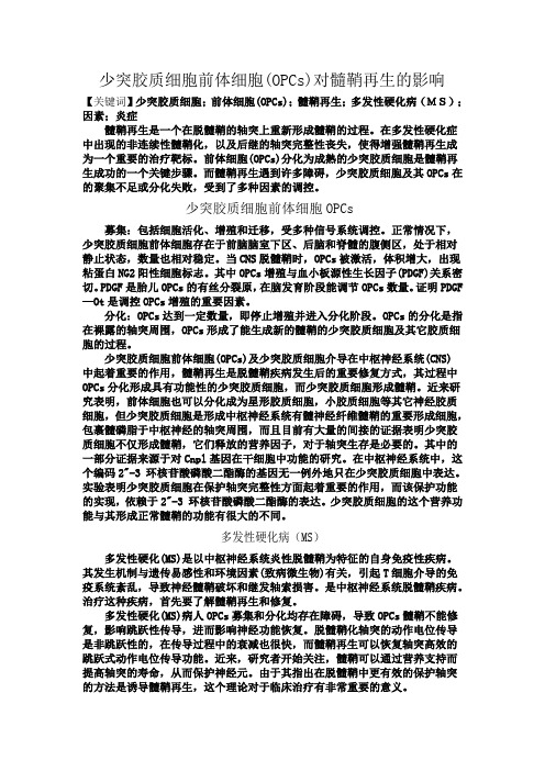 少突胶质前体细胞
