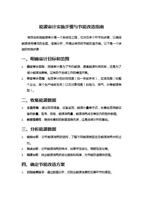 能源审计实施步骤与节能改造指南