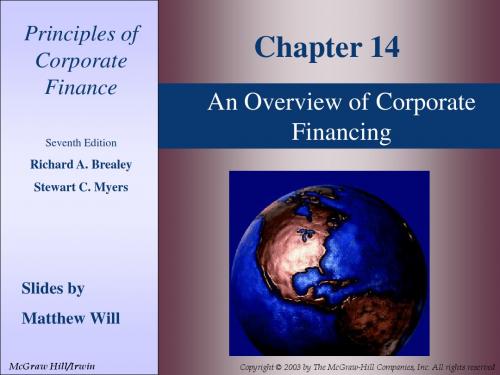 Chapter_14An Overview of Corporate Financing(公司金融,英文版)