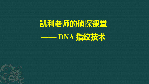 高中生物《DNA指纹技术》优质教学课件