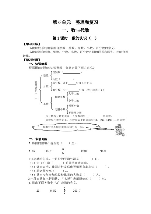 《数的认识(一)》教案 高效课堂 获奖教学设计