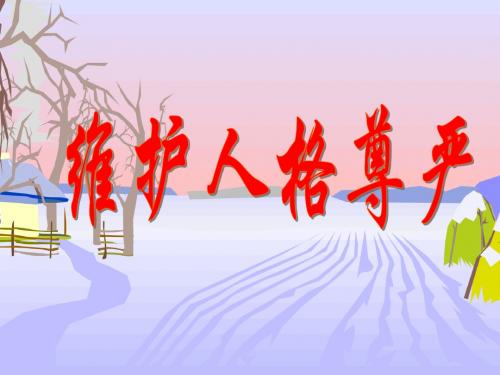 6.2 维护人格尊严 课件10(政治粤教版八年级下册)