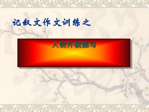 中考记叙文作文训练之人物外貌描写PPT (共18张PPT)