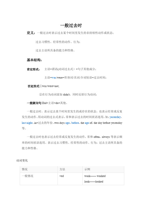 一般过去时