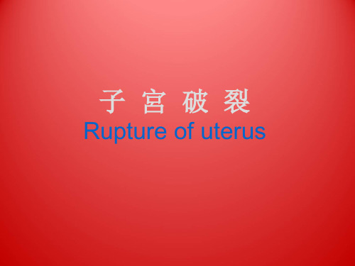 子宫破裂 PPT课件