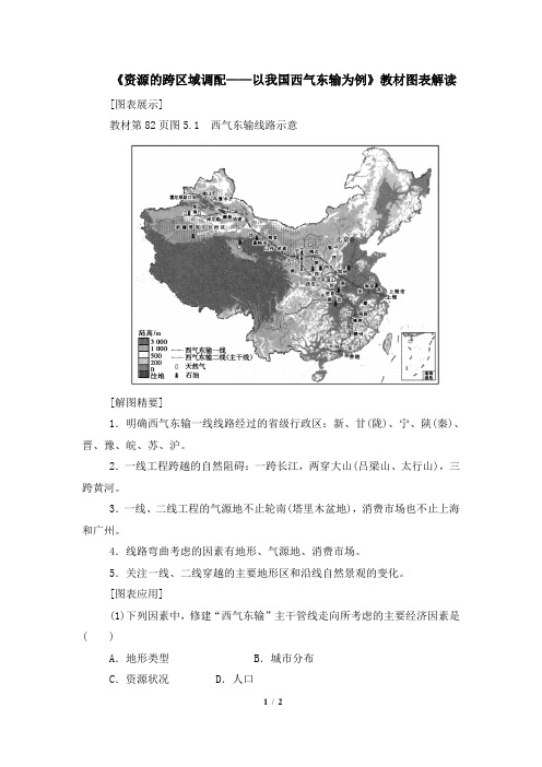 高二地理必修3_《资源的跨区域调配——以我国西气东输为例》教材图表解读