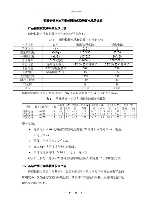 铁锂电池与铅酸对比