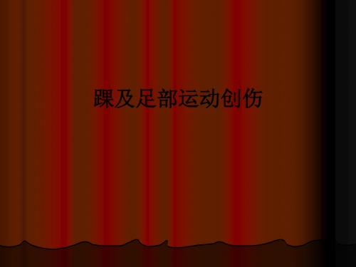 踝及足部运动创伤ppt课件