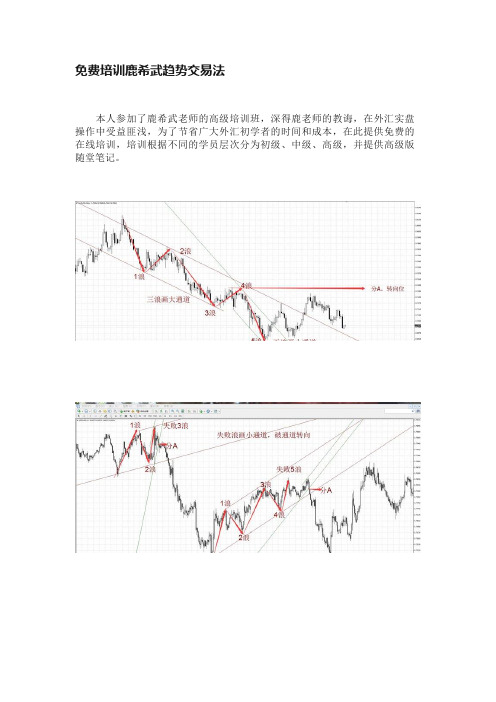 免费培训鹿希武趋势交易法