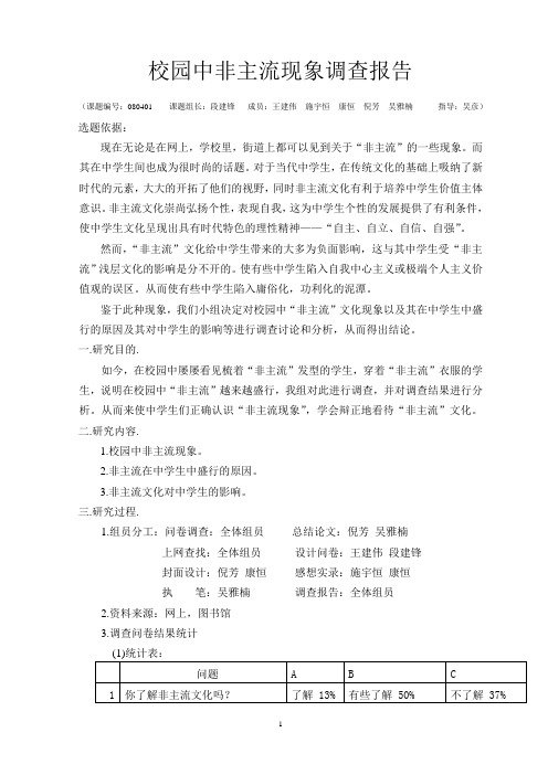 校园中非主流现象