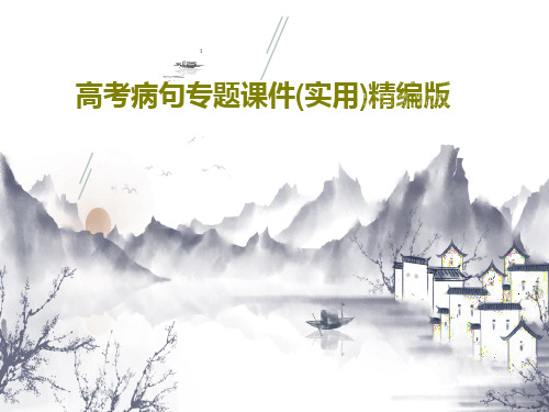 高考病句专题课件(实用)精编版共98页