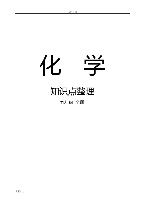 初中化学全册中学考试总复习资料(全面)