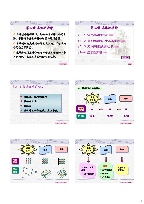 清华大学流体力学课件第3章 流体运动学
