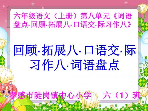 六年级语文(上册)《回顾·拓展八   口语交际·习作八  词语盘点》(精品课件)【原创】