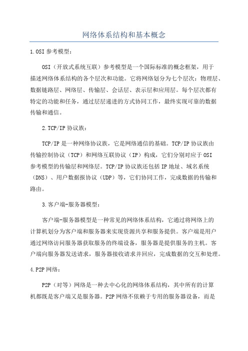 网络体系结构和基本概念