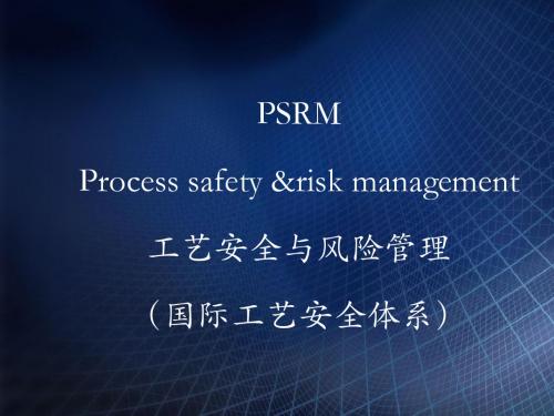 国外工艺安全管理体系精萃(ppt)