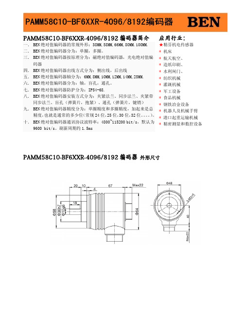 PAMM58C10-BF6XXR-4096-8192编码器