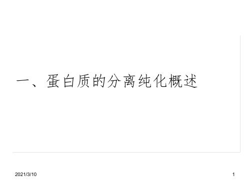 蛋白的分离纯化详解课件PPT