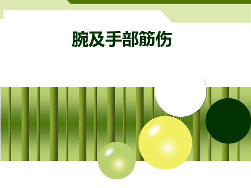 腕及手部部筋伤下精品PPT课件
