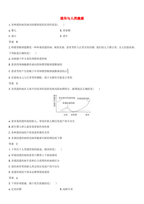 高三高考生物一轮复习：遗传与人类健康