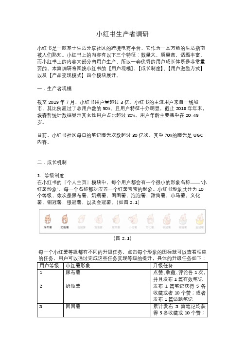 小红书生产者调研