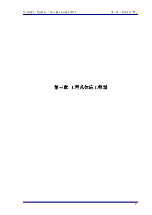 工程施工总体筹划【范本模板】