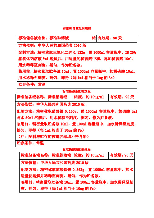 标准溶液配制操作
