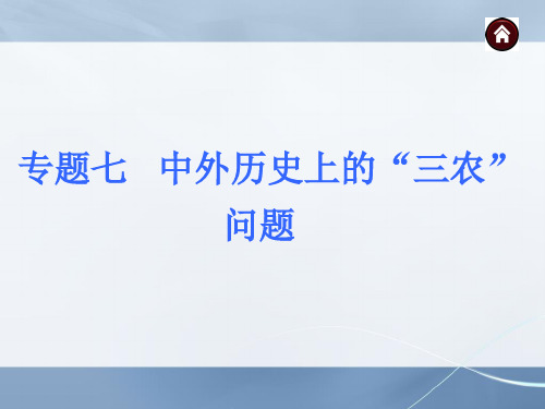2015年中考历史专题复习课件：专题七 中外历史上的“三农”问题