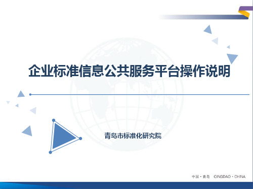 企业标准信息公共服务平台操作说明ppt(49张)
