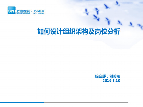 如何设计组织架构及岗位分析学习资料