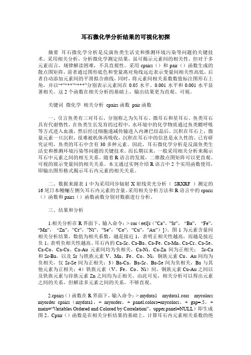 耳石微化学分析结果的可视化初探