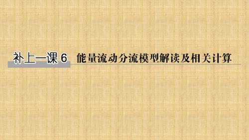 高考生物一轮复习 补上一课6 能量流动分流模型解读及相关计算名师课件