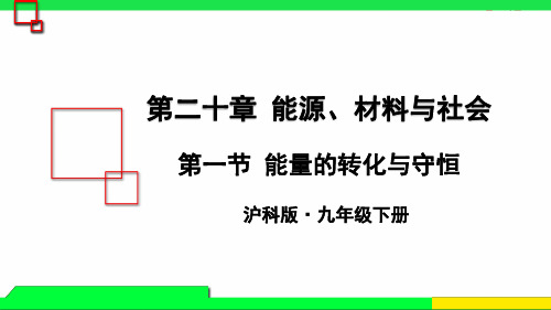 沪科版九年级物理第二十章 能源、材料与社会 课件