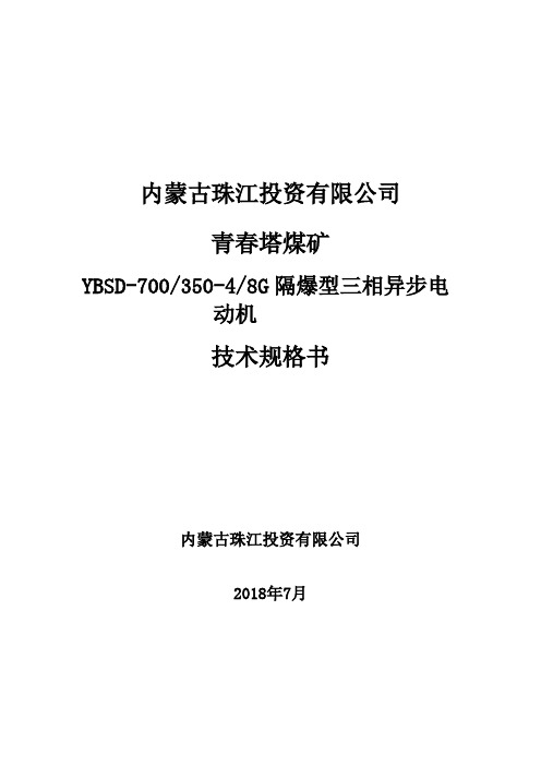 YBSD-700350-4电机技术规格书 