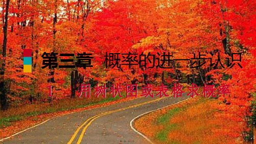 九年级数学上册概率的进一步认识 . 用树状图或表格求概率用树状图或表格求概率预习