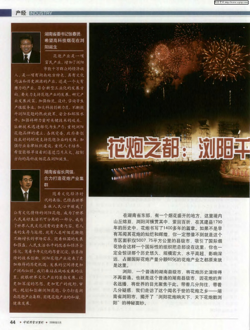 花炮之都：浏阳千年烟火传奇—— 科技创新：打造烟花“硅谷”