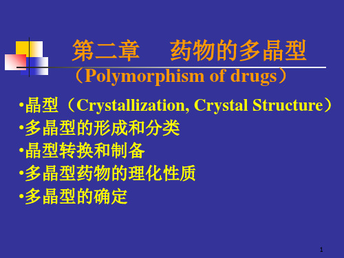 第二章-药物的多晶型